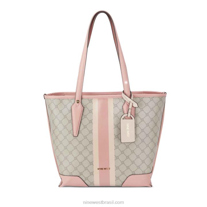 logotipo bege/rosa N4P2E2194 bolsa pequena de esmeril Nine West